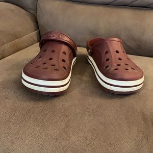Red converse like crocs